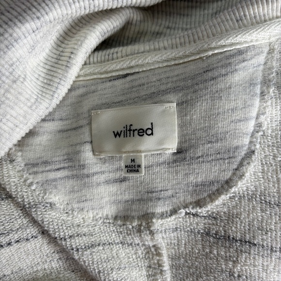 WILFRED Open Front Drape Cocoon Cardigan Sweater | Gray Marled | Medium - Picture 4 of 9